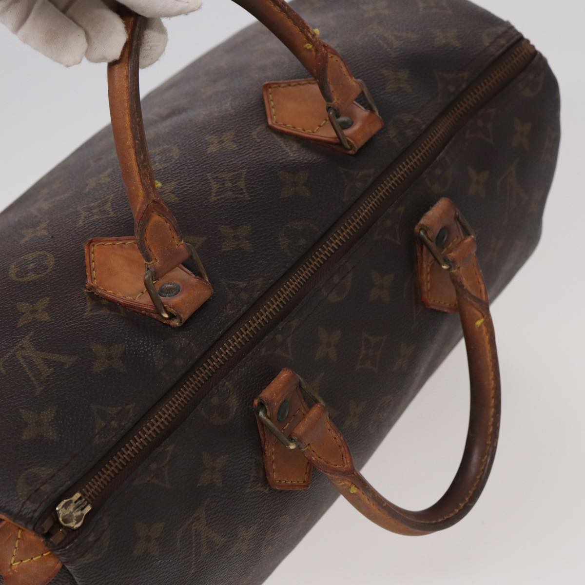 LOUIS VUITTON Monogram Speedy 35 Hand Bag M41524 LV Auth yk13444