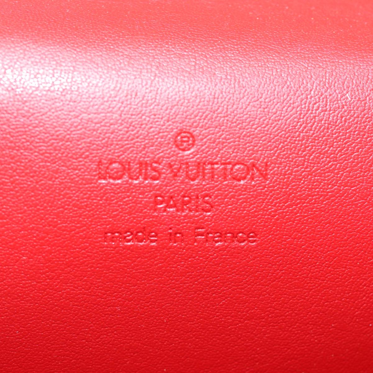 LOUIS VUITTON Monogram Vernis Spring Street Hand Bag Red M91135 LV Auth yk13451