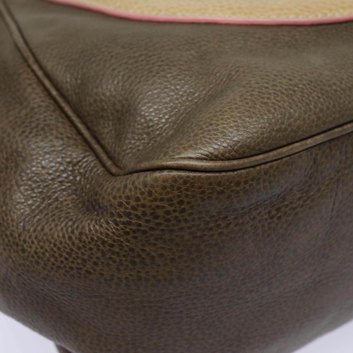 LOEWE Hand Bag Leather Brown Auth yk13453