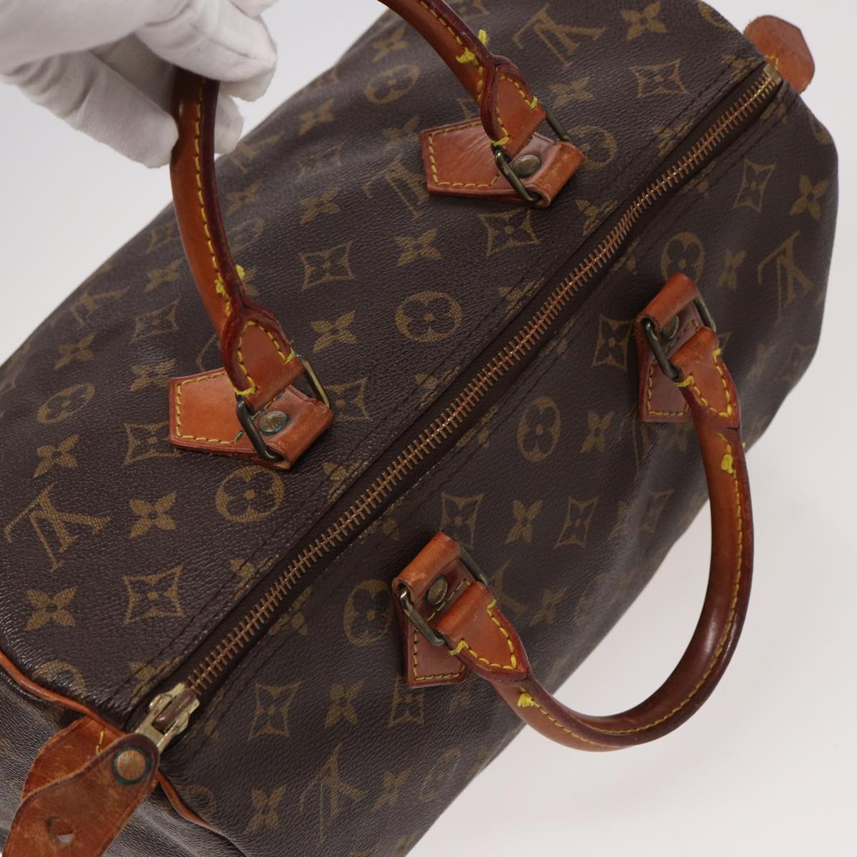 LOUIS VUITTON Monogram Speedy 30 Hand Bag M41526 LV Auth yk13464