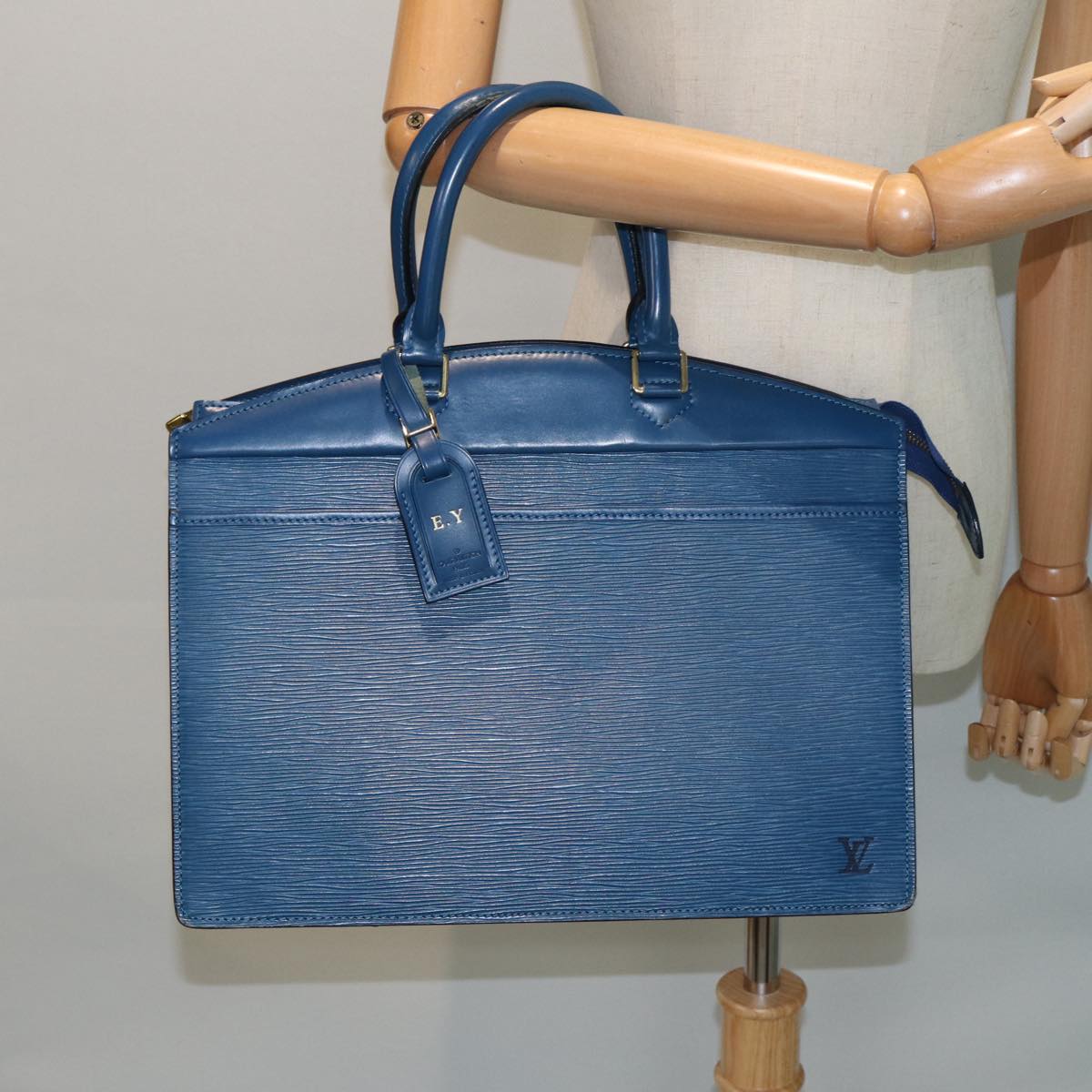 LOUIS VUITTON Epi Riviera Hand Bag Blue M48185 LV Auth yk13475