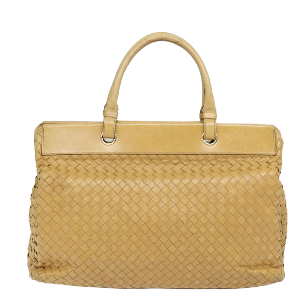 BOTTEGA VENETA INTRECCIATO Hand Bag Leather Beige Auth yk13483 - 0