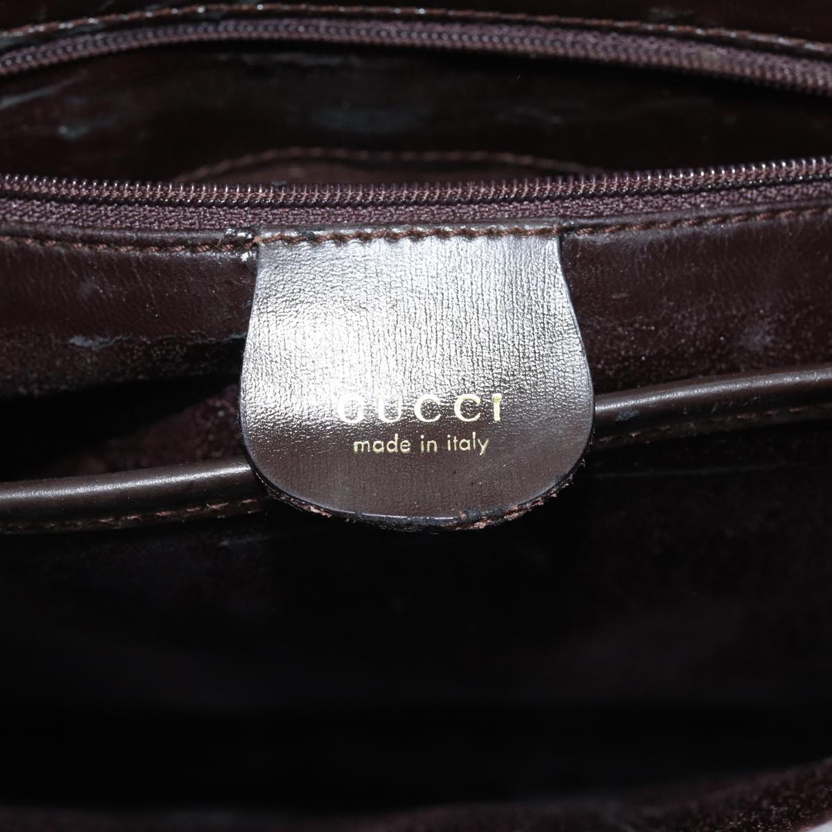 GUCCI Hand Bag Leather 2way Brown 000 2046 0562 Auth yk13497