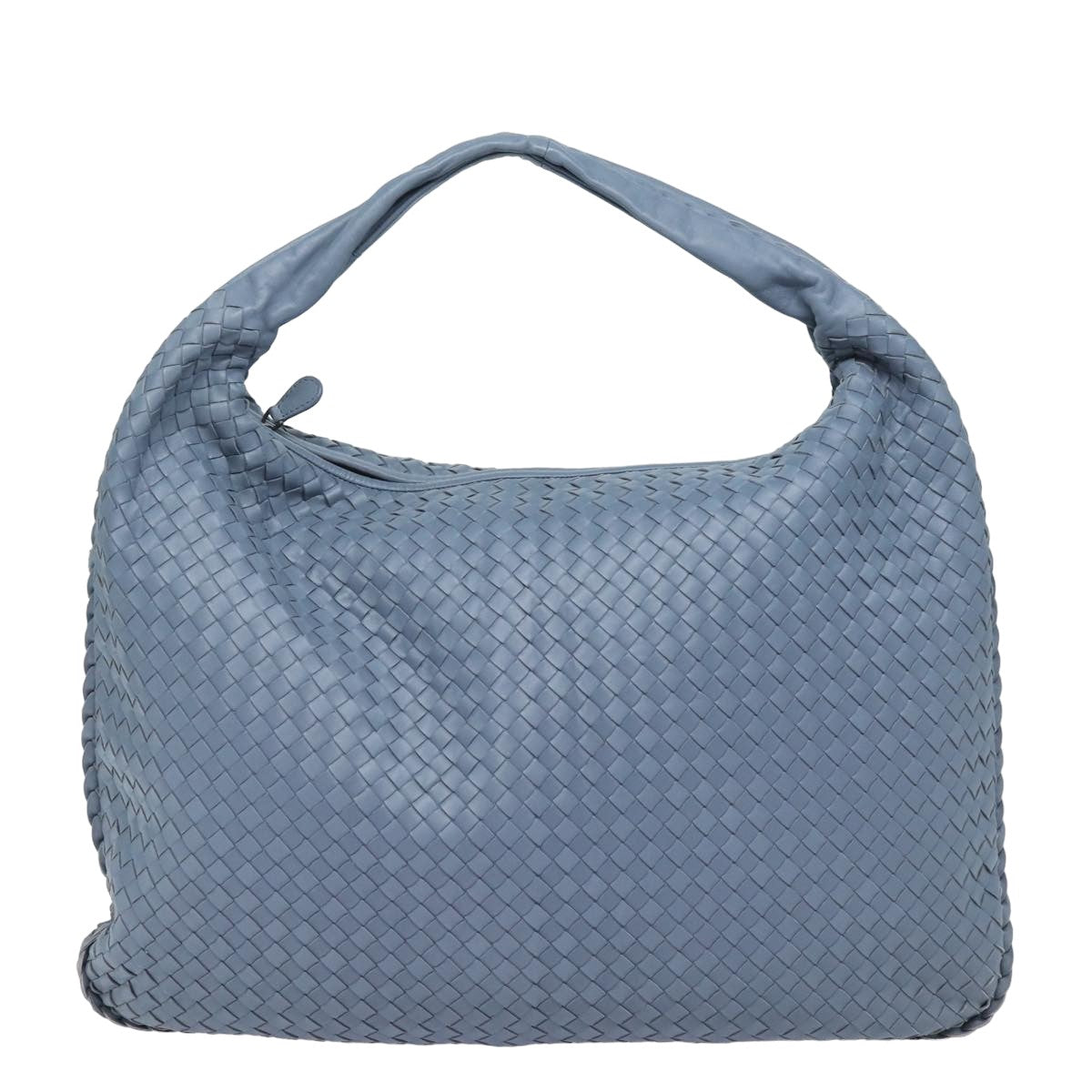 BOTTEGA VENETA INTRECCIATO Hobo Shoulder Bag Leather Blue Auth yk13498 - 0