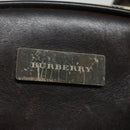 BURBERRY Nova Check Hand Bag Nylon Black Beige Auth yk13499-11
