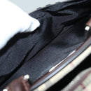 BURBERRY Nova Check Hand Bag Nylon Black Beige Auth yk13499-22