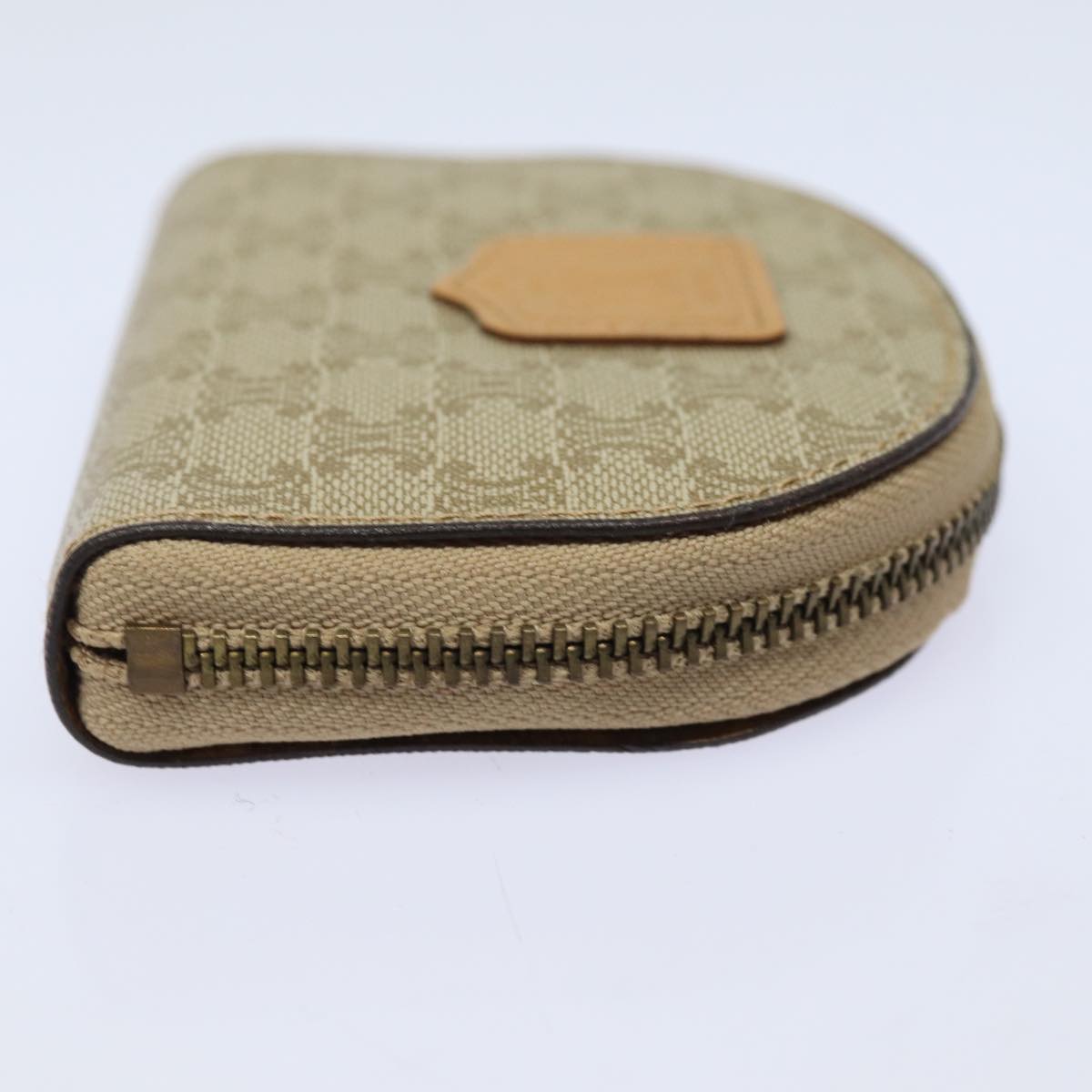 CELINE Macadam Canvas Coin Purse Beige Auth yk13518