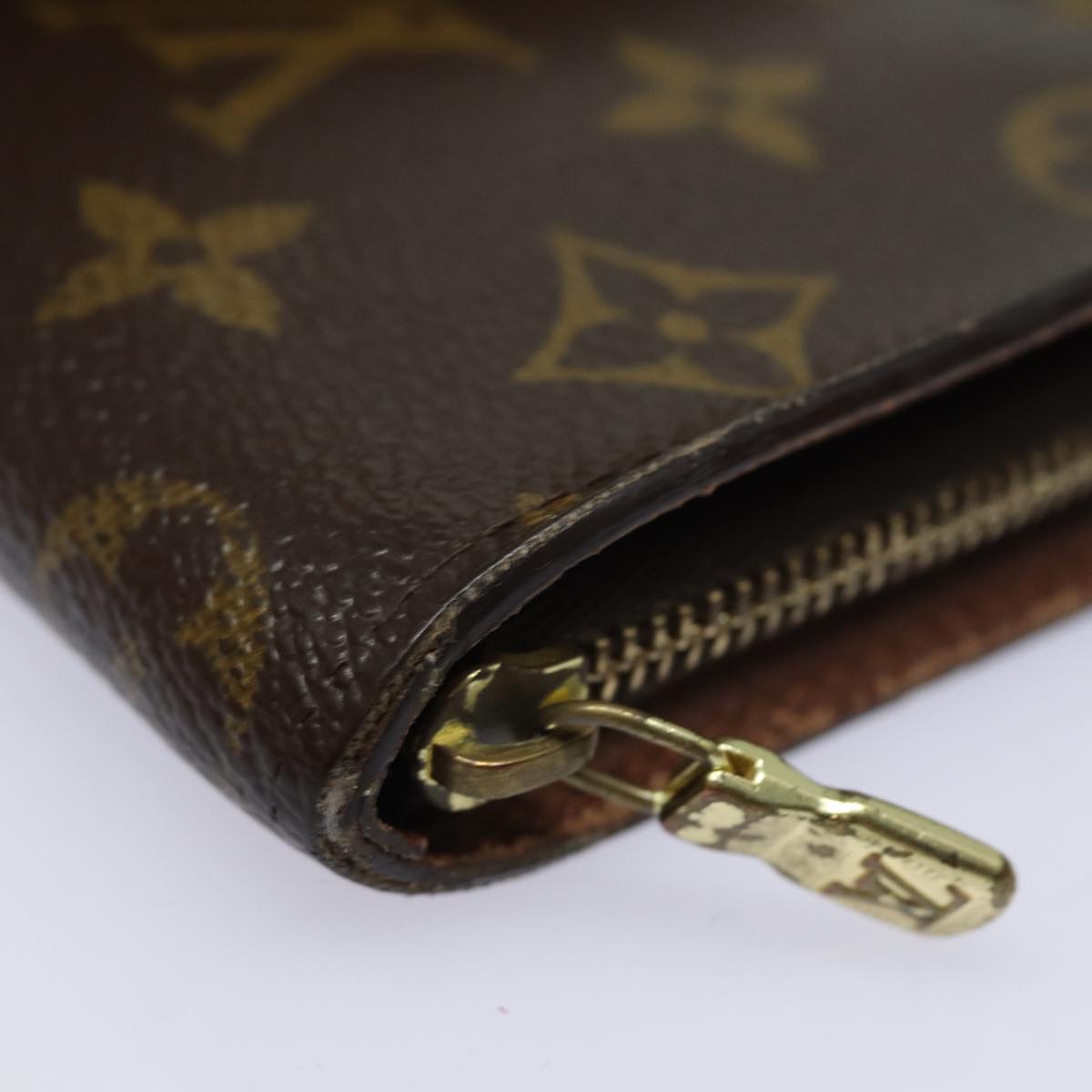 LOUIS VUITTON Monogram Panda Porte Monnaie Zip Long Wallet M61729 Auth yk13520