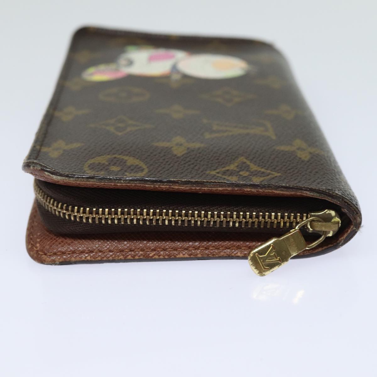 LOUIS VUITTON Monogram Panda Porte Monnaie Zip Long Wallet M61729 Auth yk13520