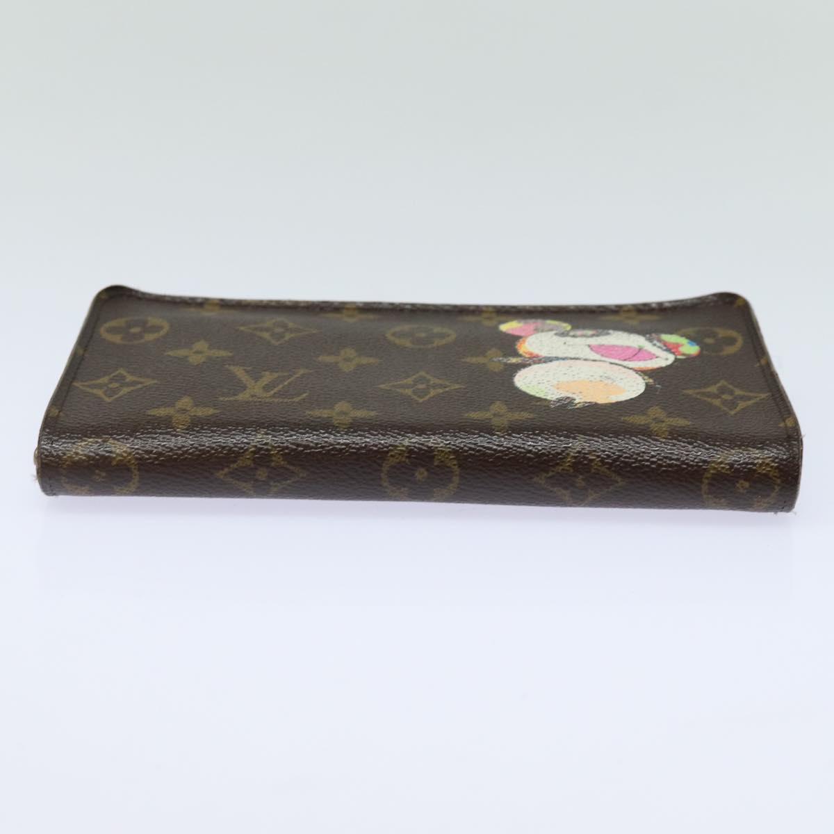 LOUIS VUITTON Monogram Panda Porte Monnaie Zip Long Wallet M61729 Auth yk13520