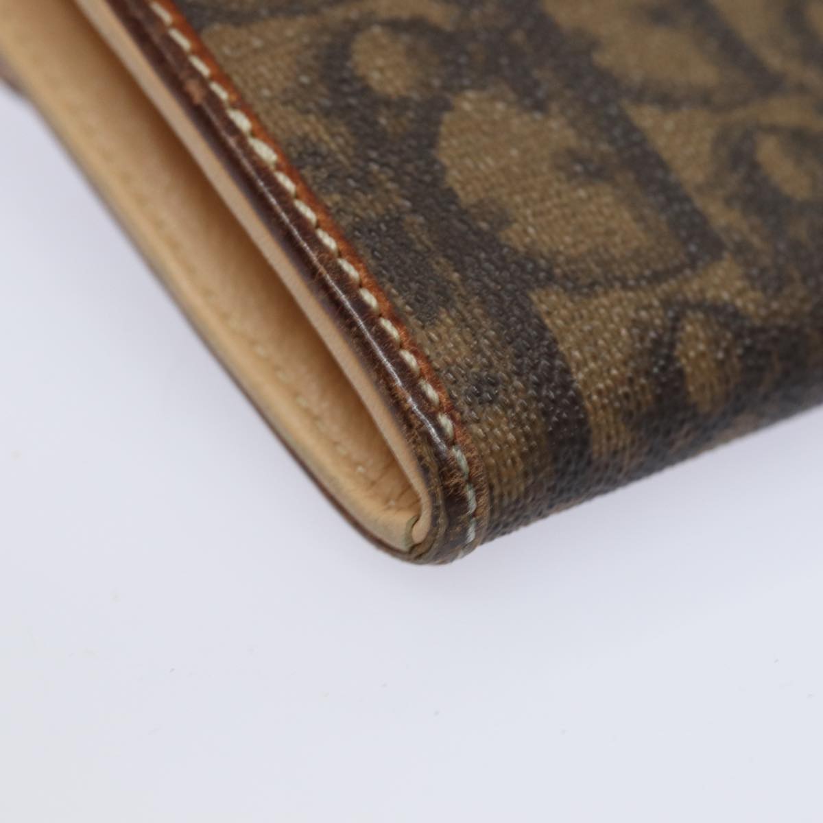 Christian Dior Trotter Canvas Wallet Brown Auth yk13525