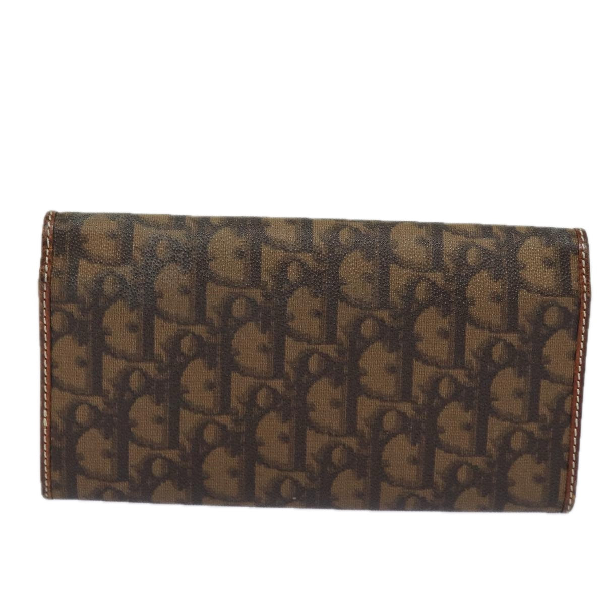 Christian Dior Trotter Canvas Wallet Brown Auth yk13525 - 0