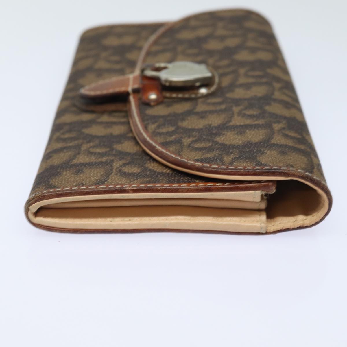 Christian Dior Trotter Canvas Wallet Brown Auth yk13525