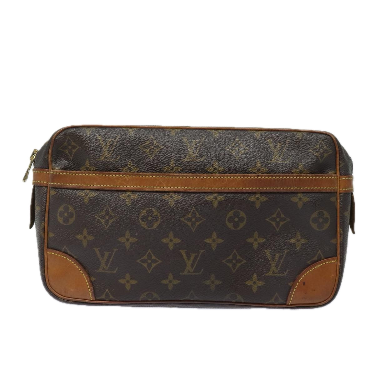 LOUIS VUITTON Monogram Compiegne 28 Clutch Bag M51845 LV Auth yk13553