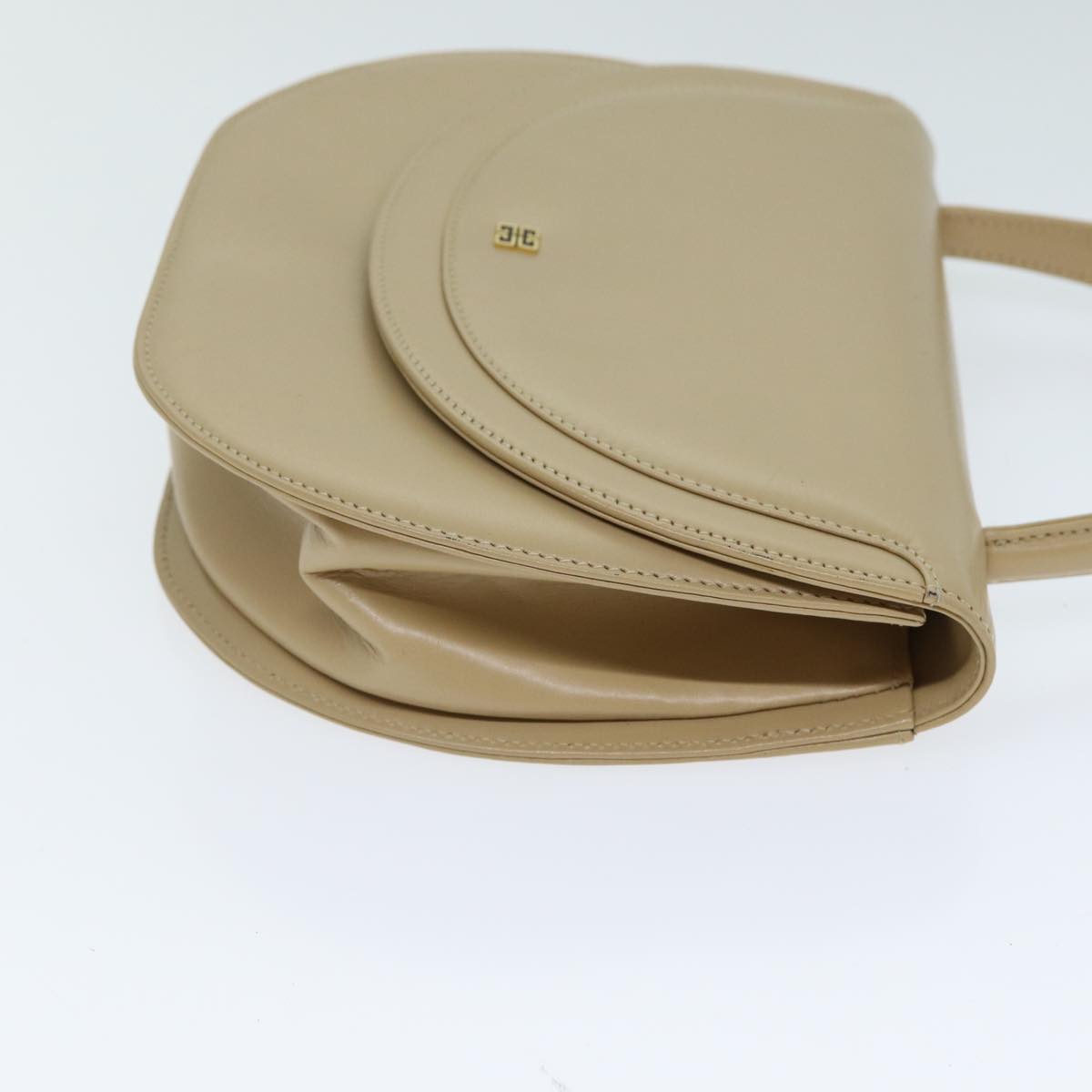 GIVENCHY Hand Bag Leather Beige Auth yk13562