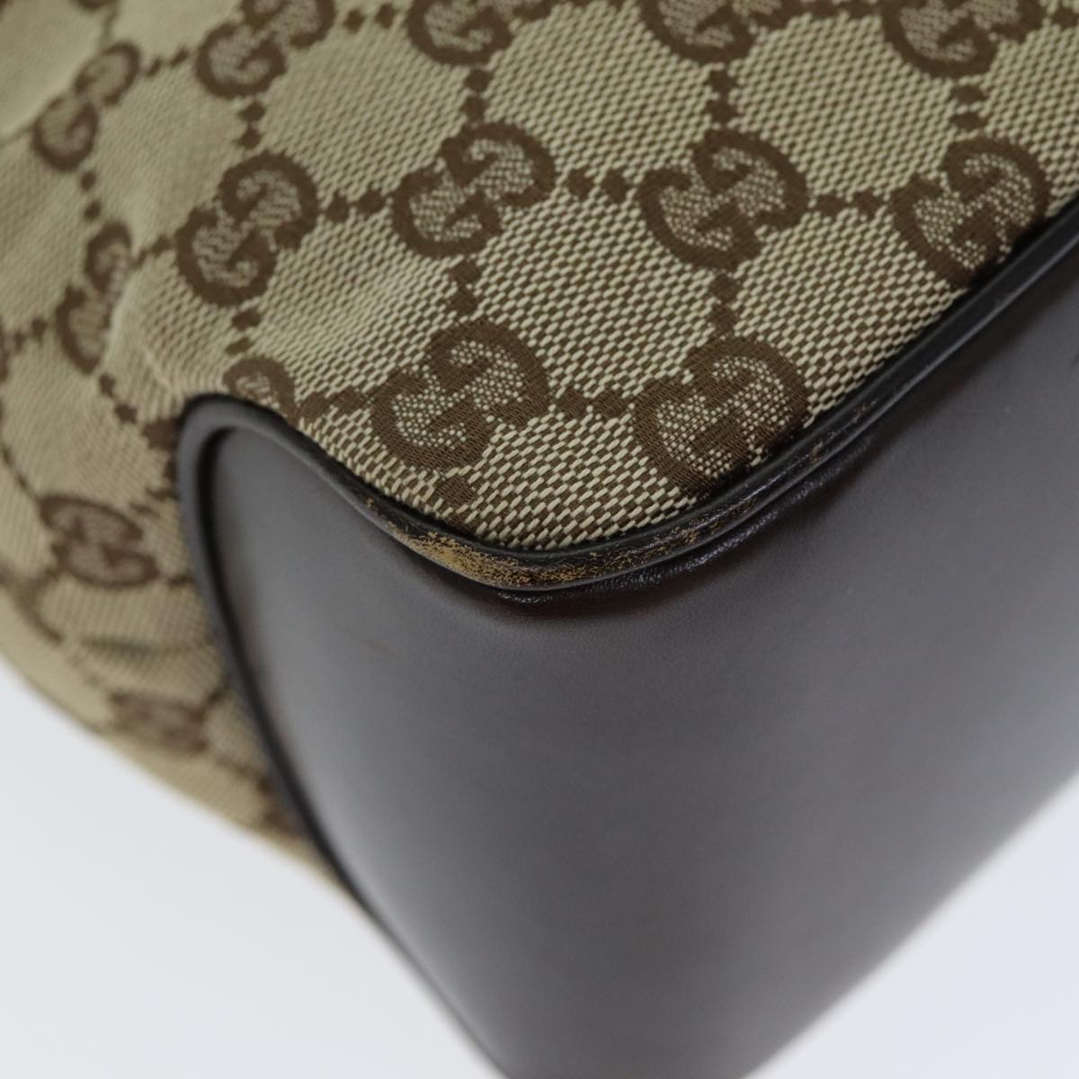 GUCCI GG Canvas Hand Bag Beige Auth yk13565