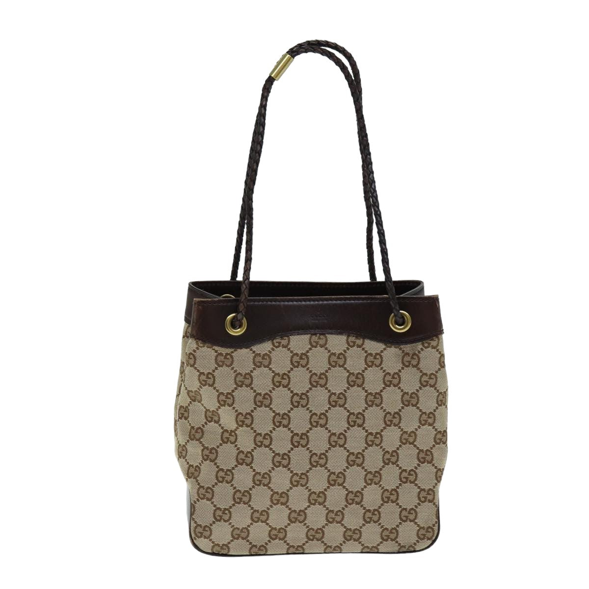 GUCCI GG Canvas Hand Bag Beige Auth yk13565