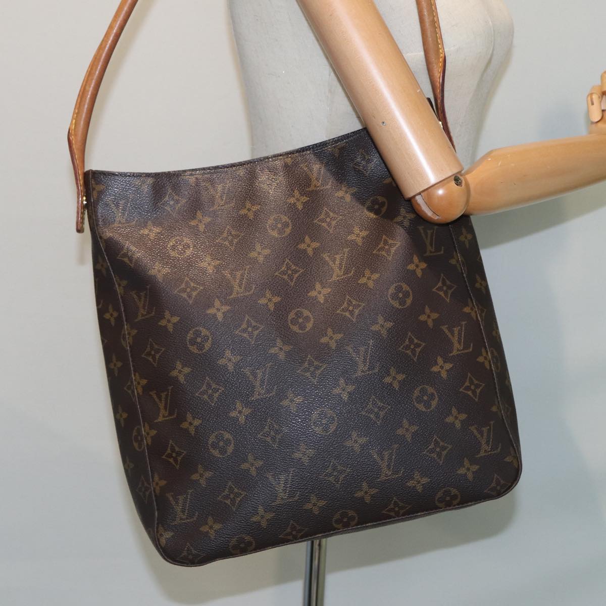 LOUIS VUITTON Monogram Looping GM Shoulder Bag M51145 LV Auth yk13580