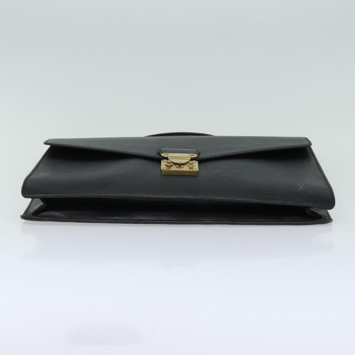 LOUIS VUITTON Epi Porte Documents Bandouliere Black M54462 LV Auth yk13596