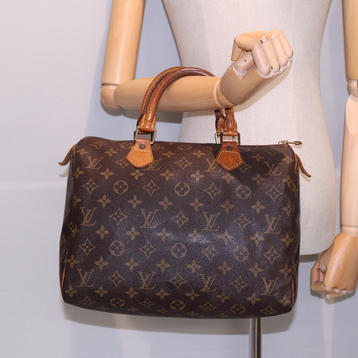 LOUIS VUITTON Monogram Speedy 30 Hand Bag M41526 LV Auth yk13597