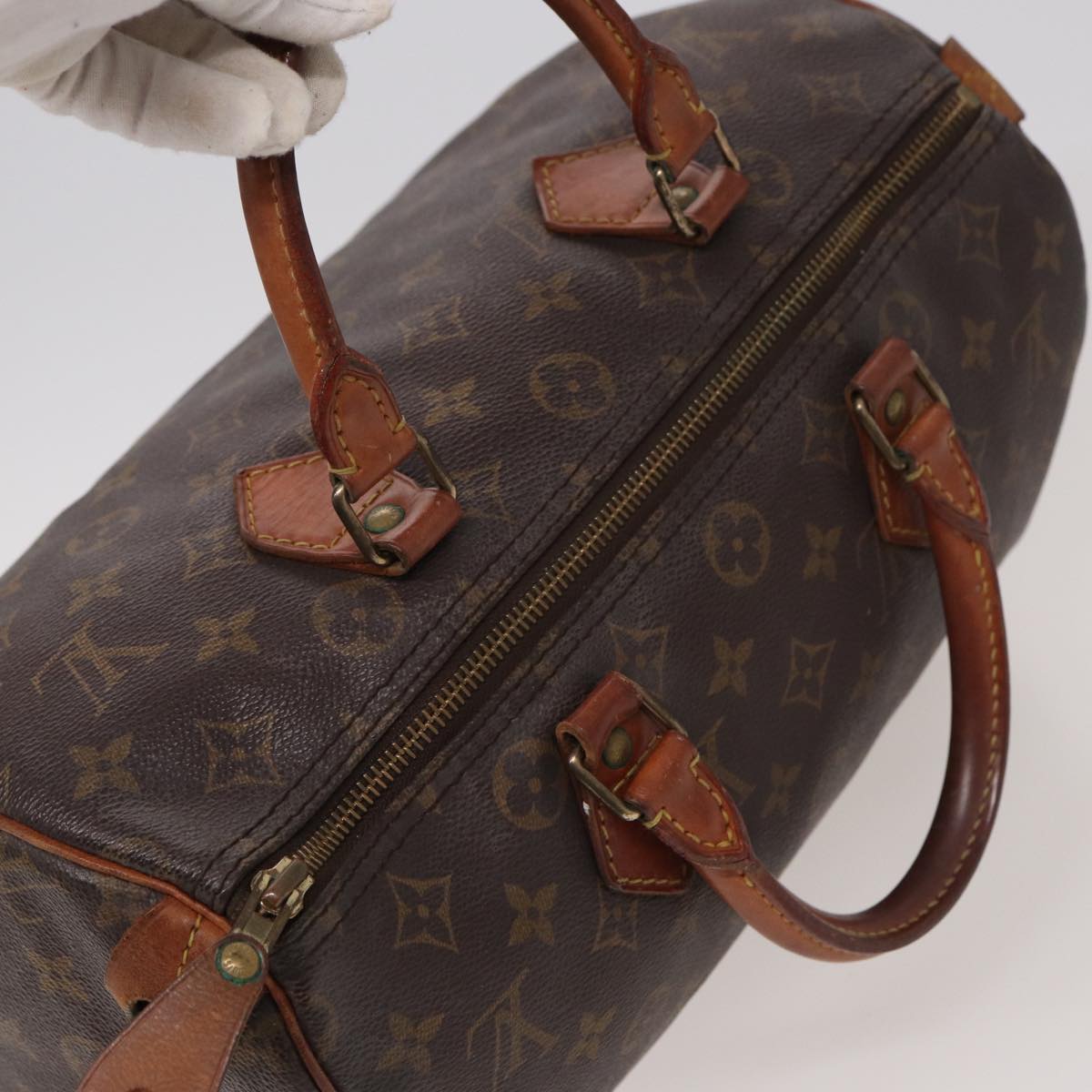 LOUIS VUITTON Monogram Speedy 30 Hand Bag M41526 LV Auth yk13598