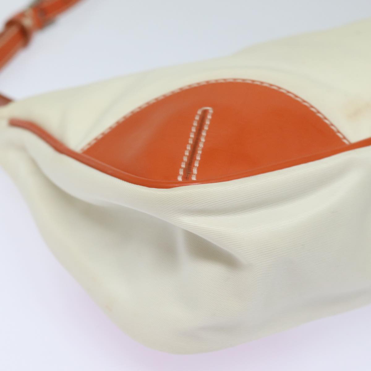 PRADA Shoulder Bag Nylon White Auth yk13603