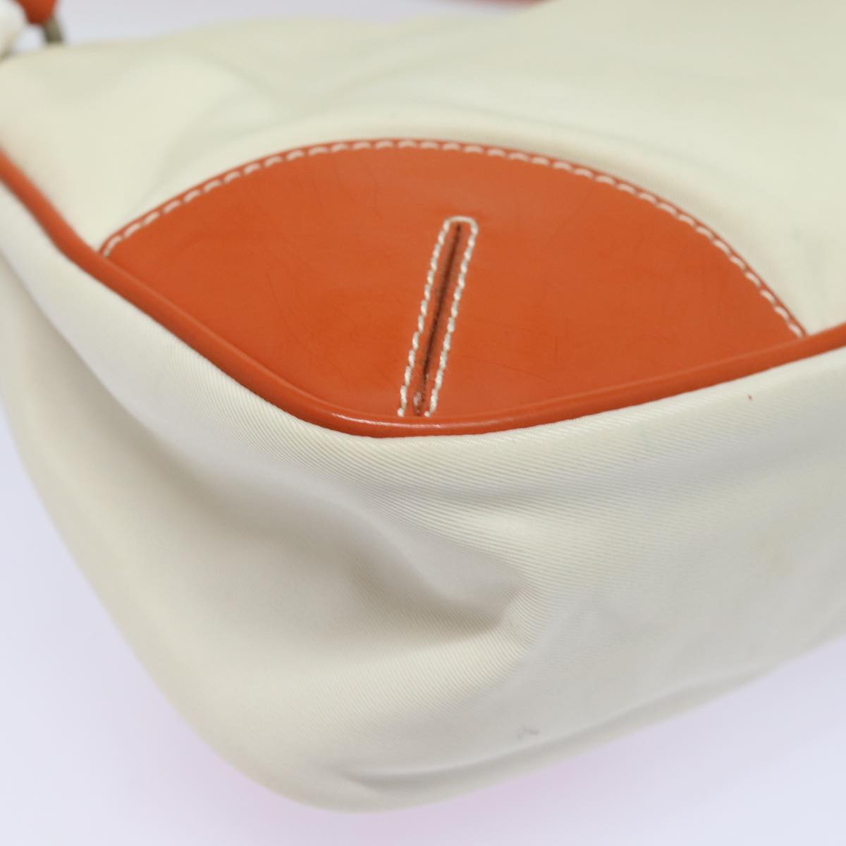 PRADA Shoulder Bag Nylon White Auth yk13603