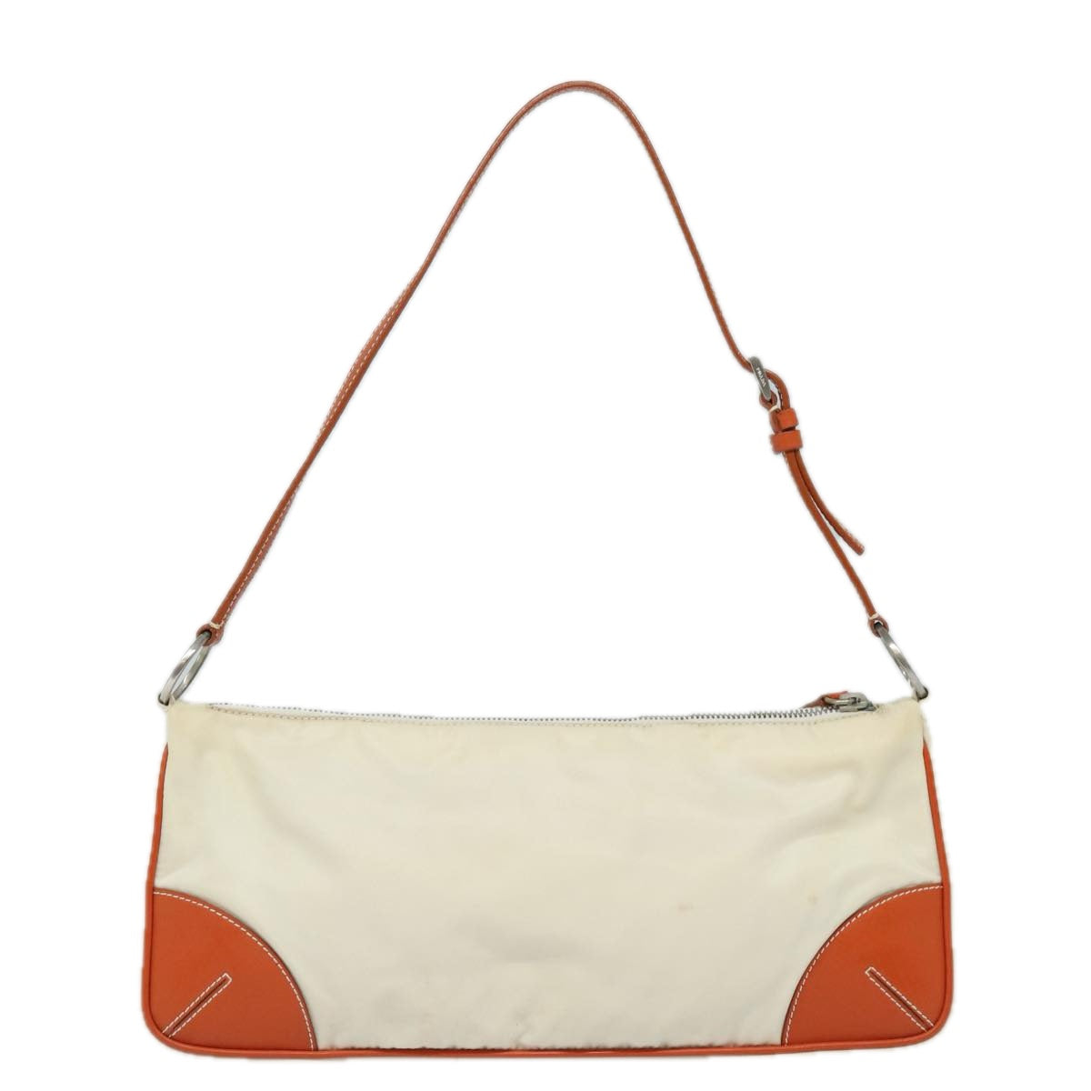 PRADA Shoulder Bag Nylon White Auth yk13603