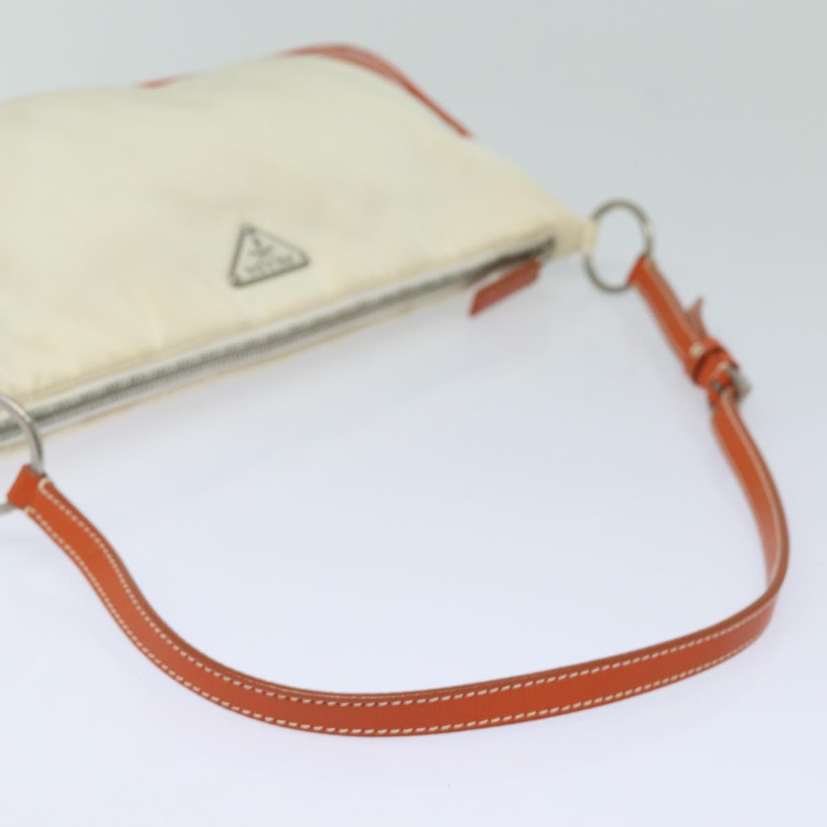 PRADA Shoulder Bag Nylon White Auth yk13603