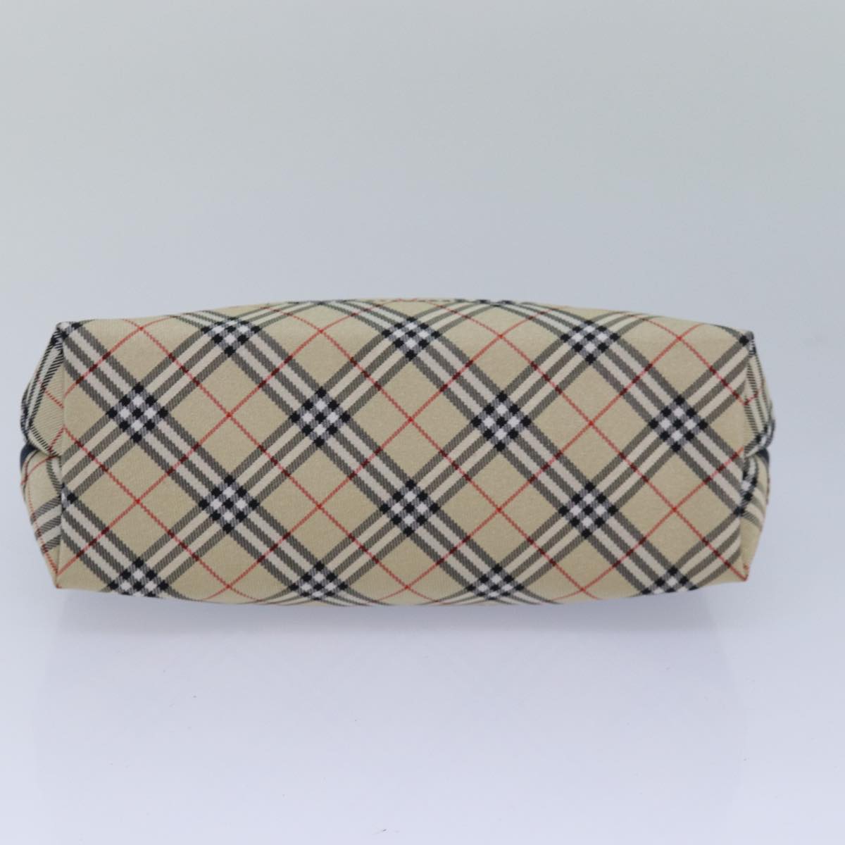 BURBERRY Nova Check Pouch Canvas 3Set Beige Navy Auth yk13612