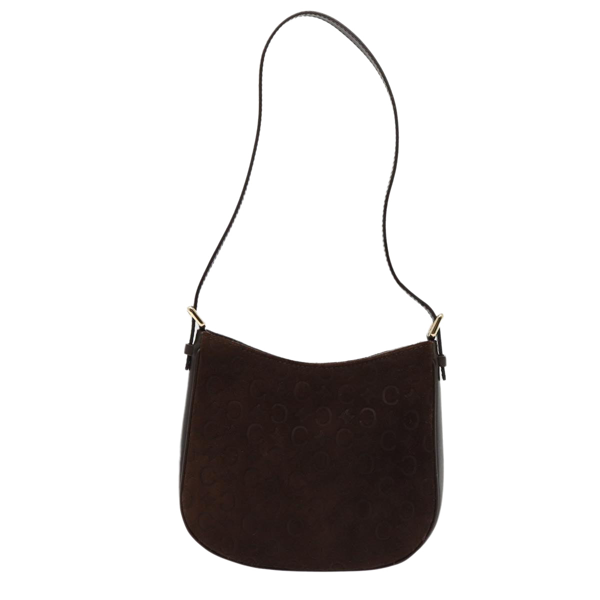 CELINE C Macadam Canvas Shoulder Bag Brown Auth yk13620 - 0