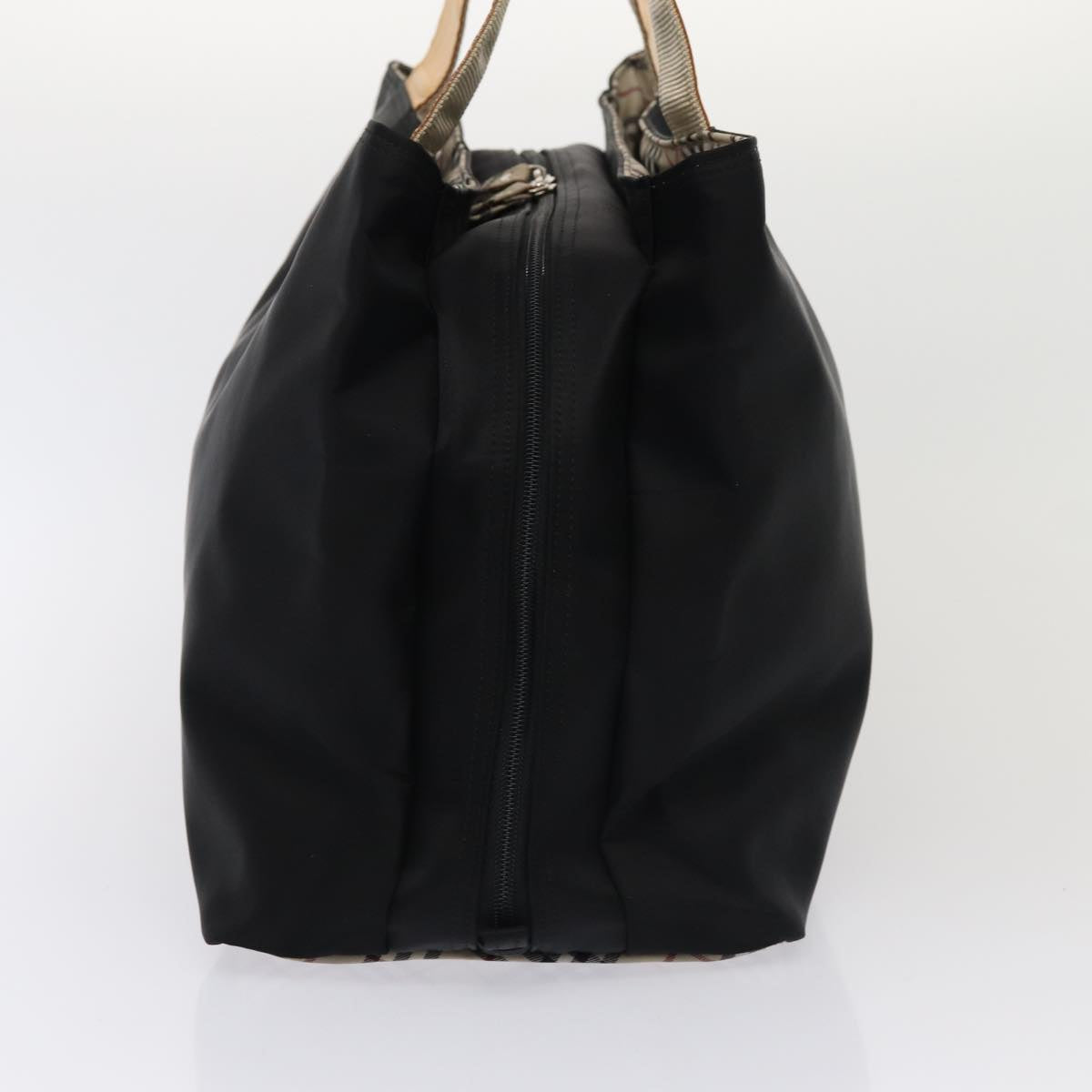 BURBERRY Hand Bag Nylon Black Auth yk13647