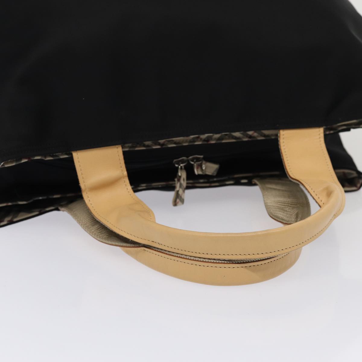 BURBERRY Hand Bag Nylon Black Auth yk13647