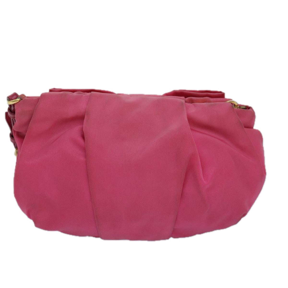 PRADA Ribbon Pouch Nylon Pink Pink Auth yk13651 - 0