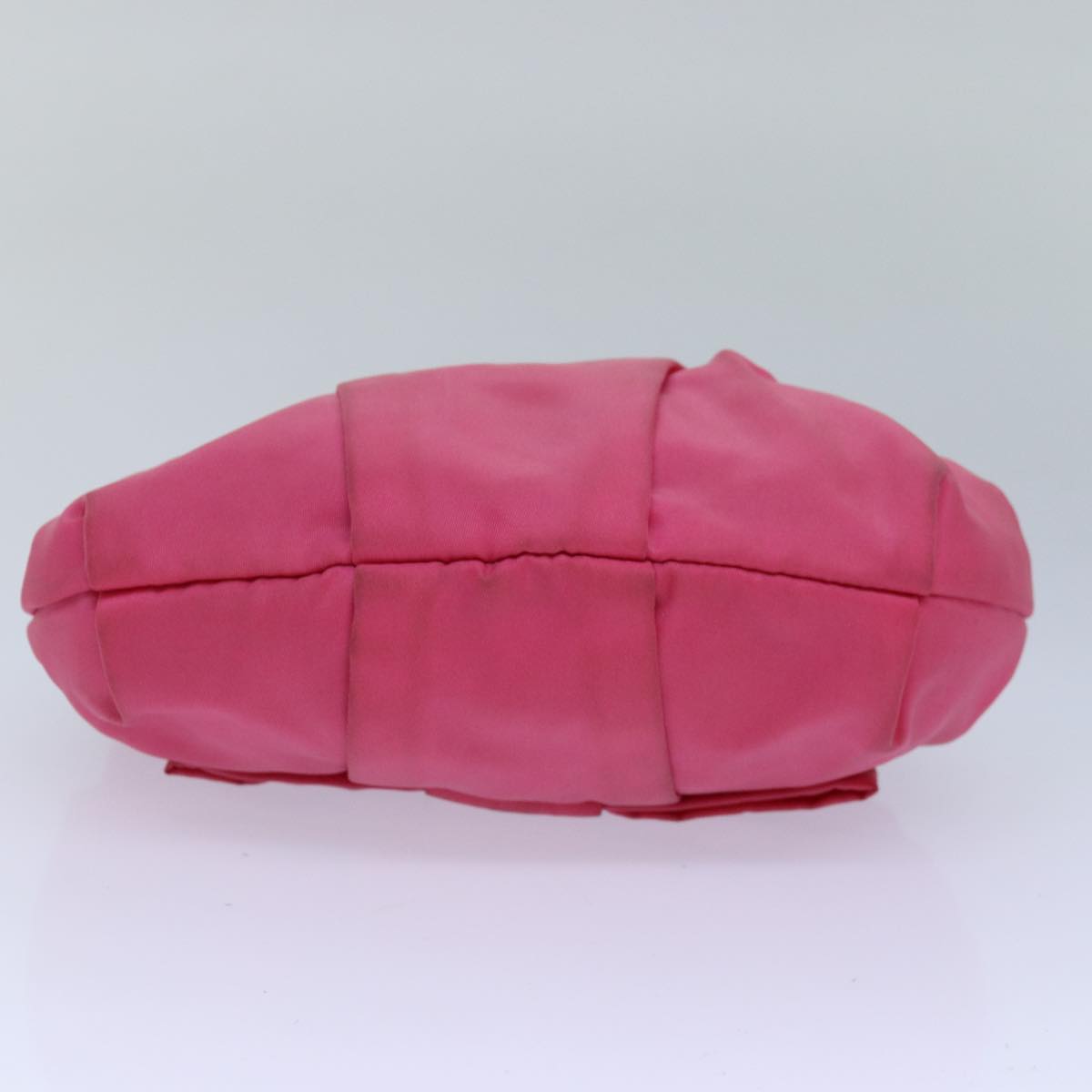 PRADA Ribbon Pouch Nylon Pink Pink Auth yk13651