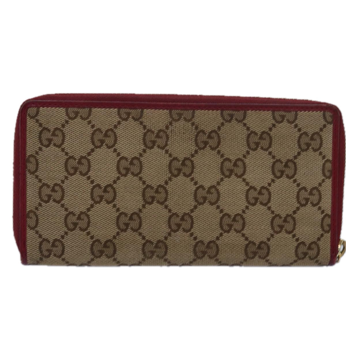 GUCCI GG Canvas Lovely Long Wallet Beige Beige Auth yk13659 - 0