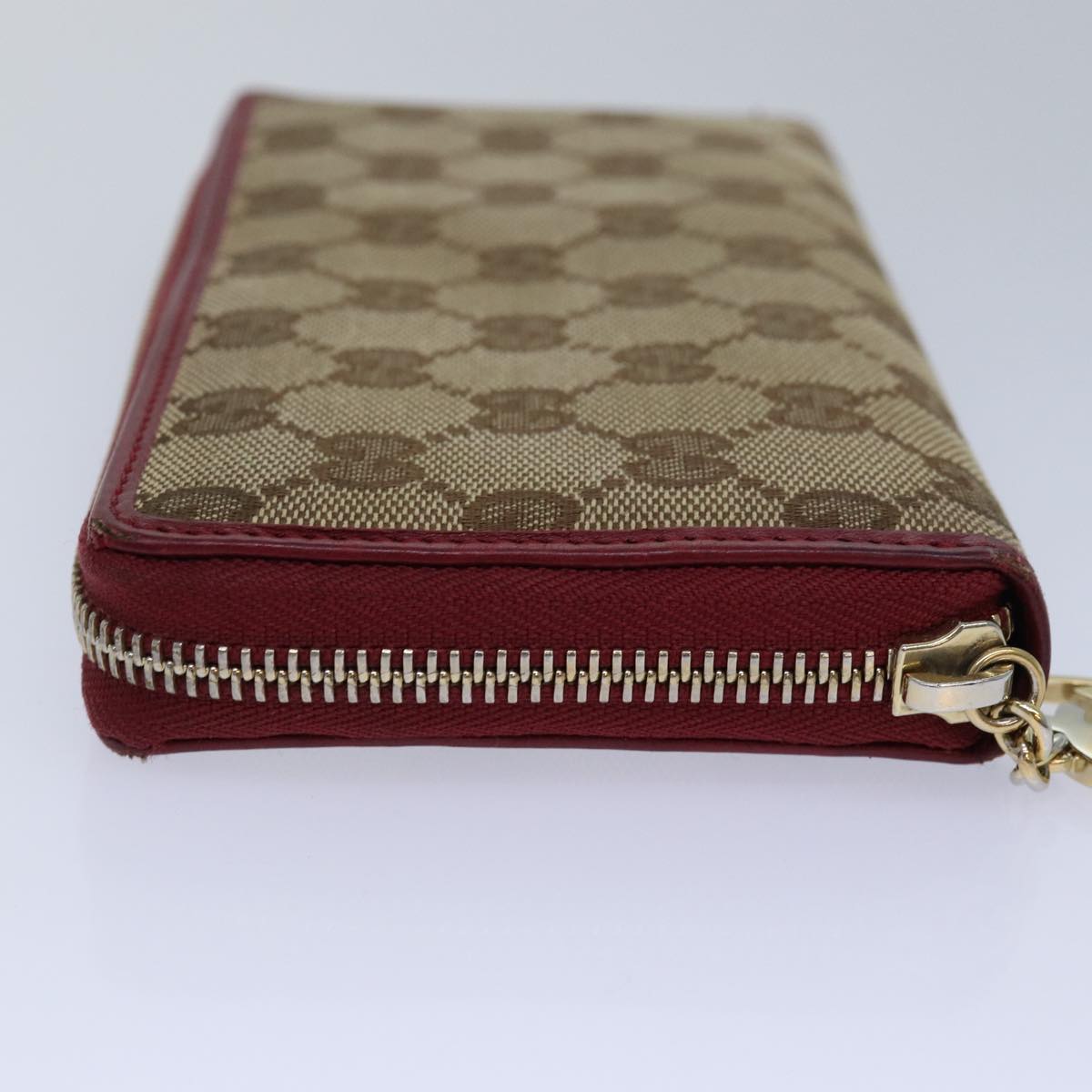 GUCCI GG Canvas Lovely Long Wallet Beige Beige Auth yk13659