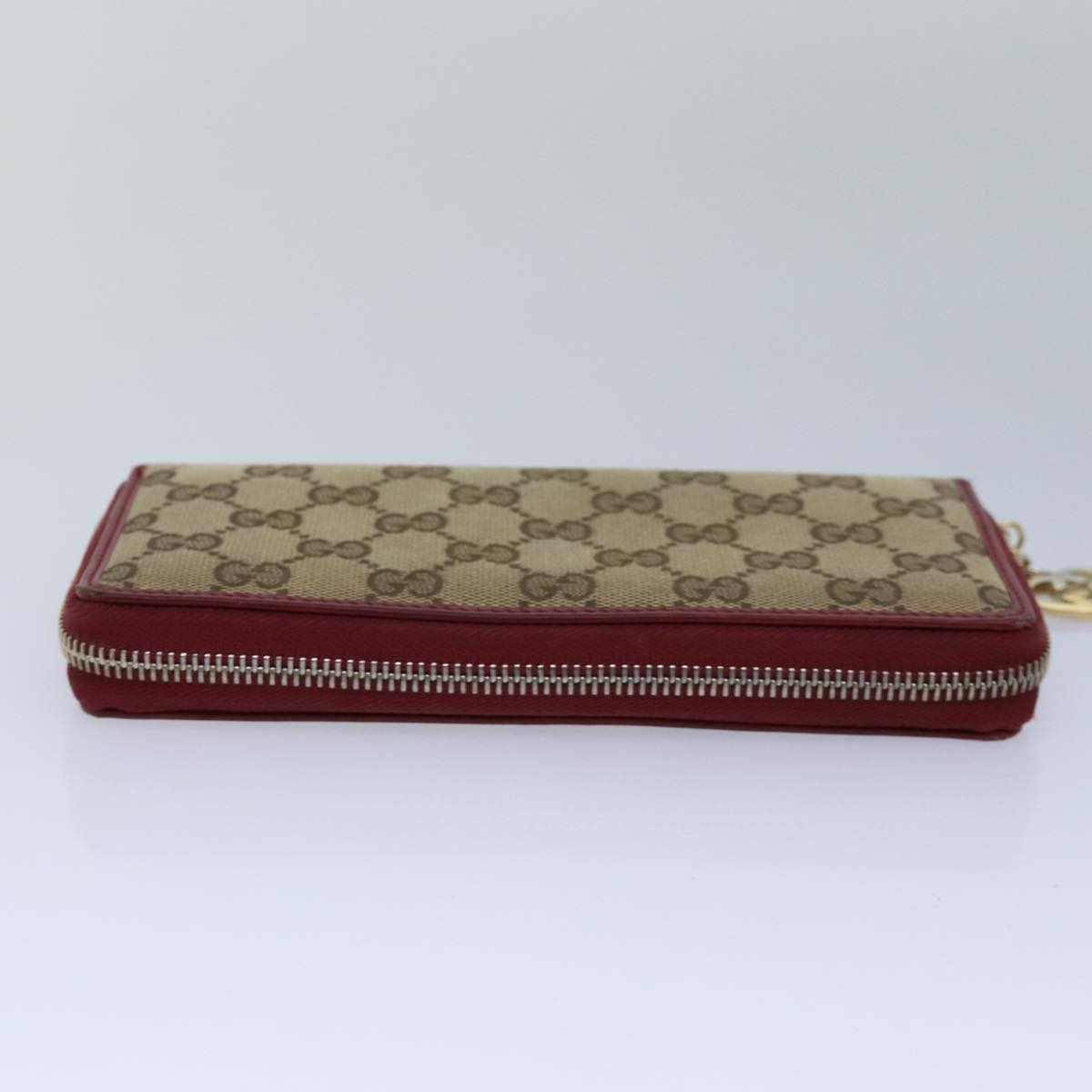 GUCCI GG Canvas Lovely Long Wallet Beige Beige Auth yk13659