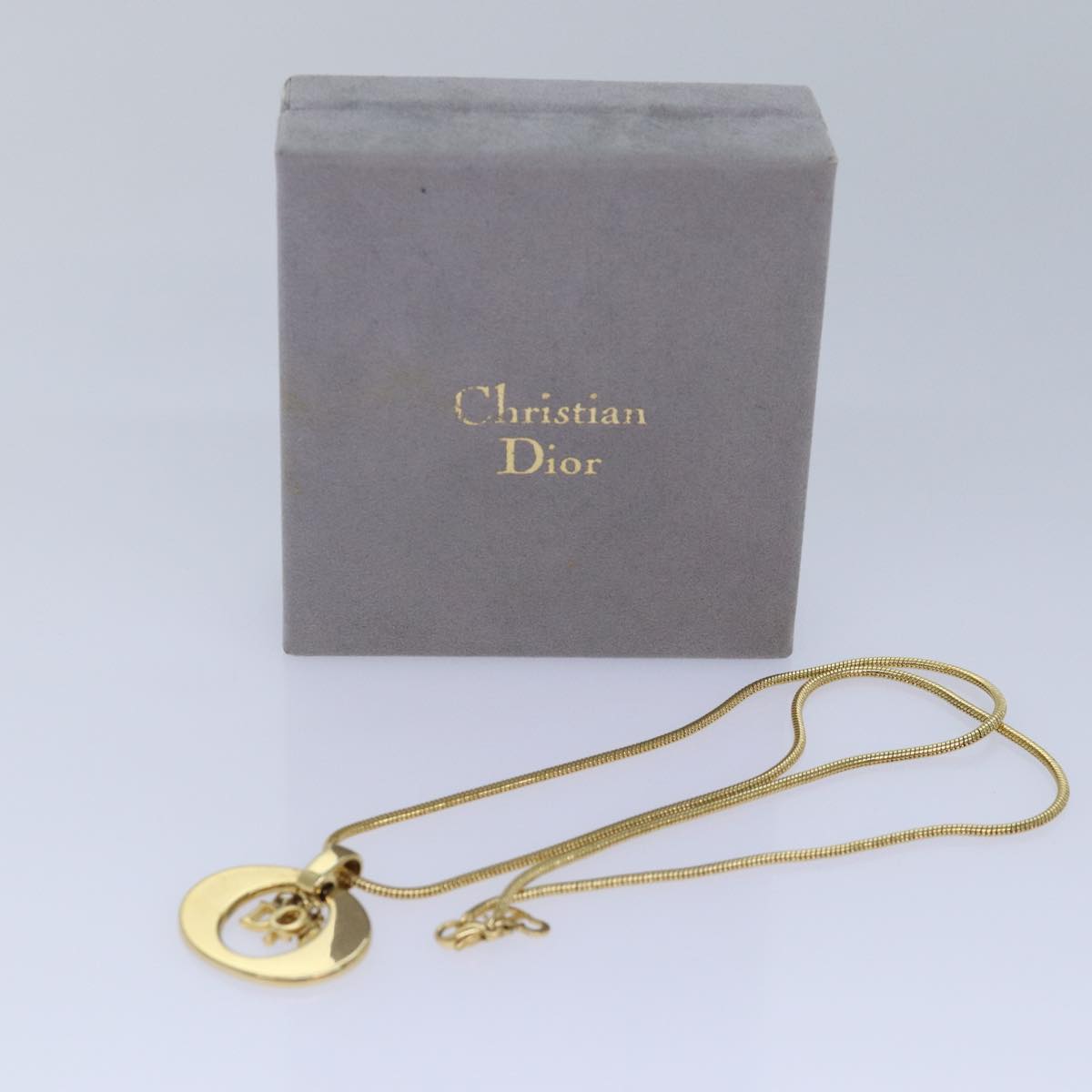 Christian Dior Necklace metal Gold Auth yk13674