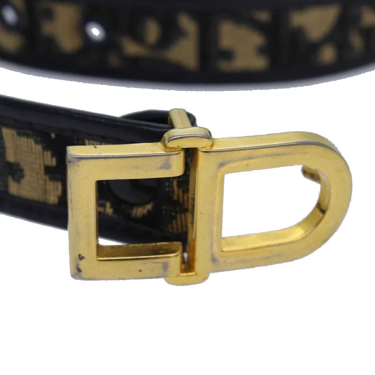 Christian Dior Trotter Canvas Belt 31.1"" Navy Auth yk13676 - 0