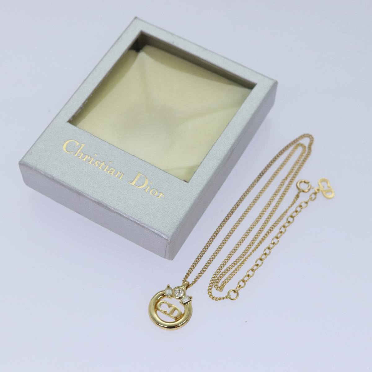 Christian Dior Necklace metal Gold Auth yk13690