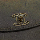 CHANEL Turn Lock Chain Hand Bag Suede Gold Tone CC Auth yk13693-18