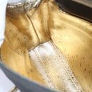 CHANEL Turn Lock Chain Hand Bag Suede Gold Tone CC Auth yk13693-21