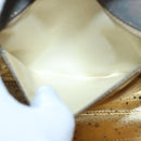 CHANEL Turn Lock Chain Hand Bag Suede Gold Tone CC Auth yk13693-22