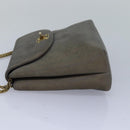 CHANEL Turn Lock Chain Hand Bag Suede Gold Tone CC Auth yk13693-3
