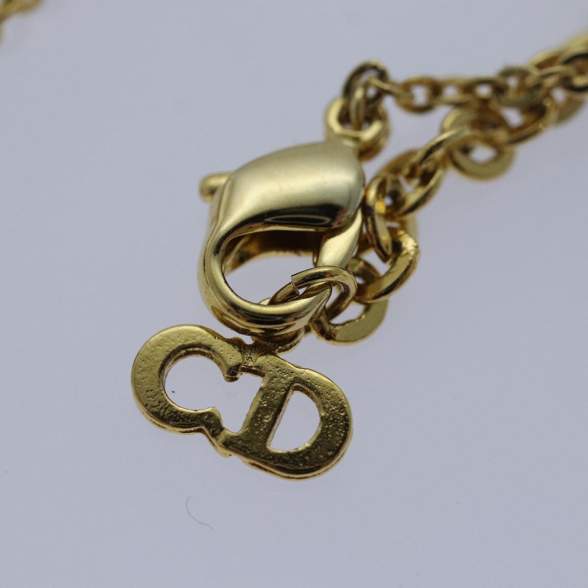 Christian Dior Necklace metal Gold Auth yk13694