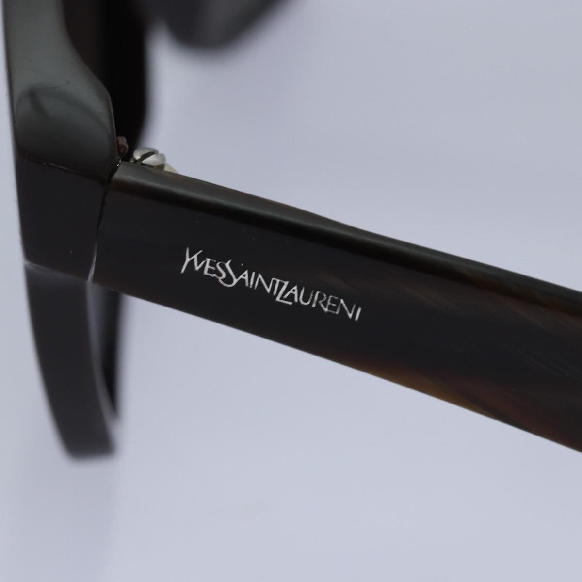 SAINT LAURENT Sunglasses Brown Auth yk13702