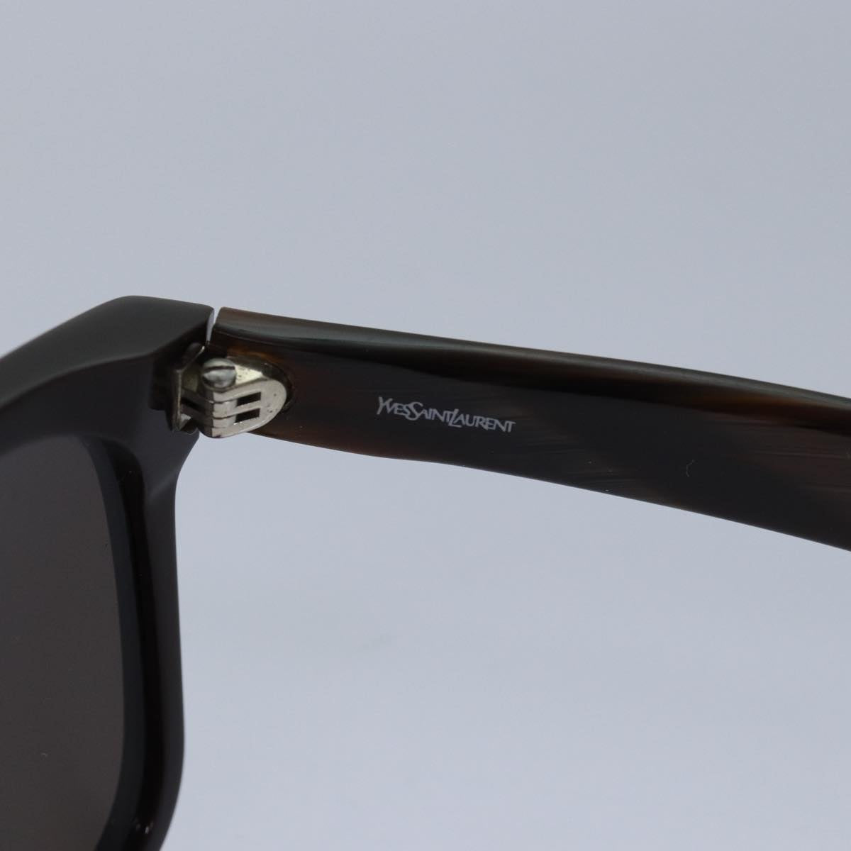 SAINT LAURENT Sunglasses Brown Auth yk13702