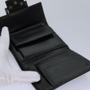 FENDI Zucca Canvas Wallet Black Brown Auth yk13705A-8