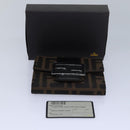 FENDI Zucca Canvas Wallet Black Brown Auth yk13705A-12